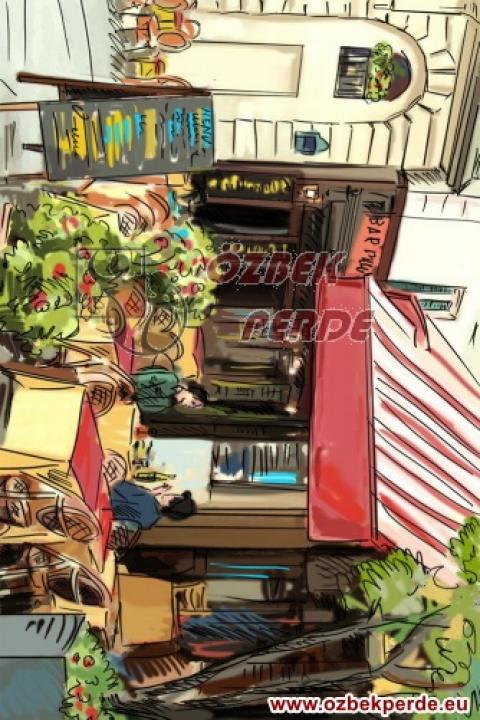 Modern Sokak Baskılı Halı